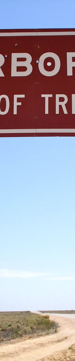 Fahre durch die endlose Weite